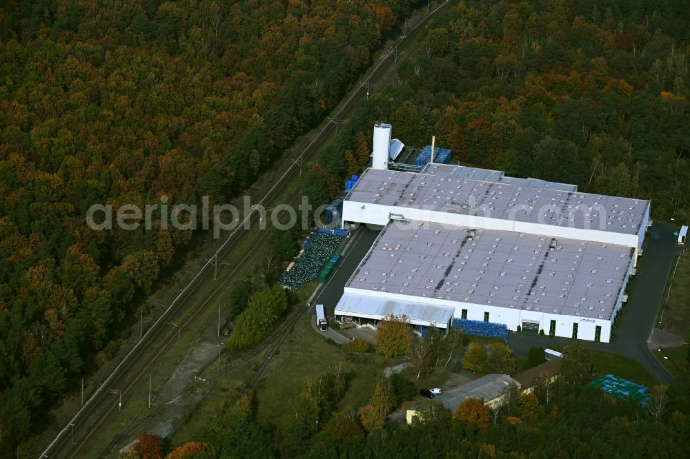 Aerial photograph Ferch - Building complex and distribution center on the site of Rhenus Warehousing Solutions SE & Co. KG in Ferch in the state Brandenburg, Germany