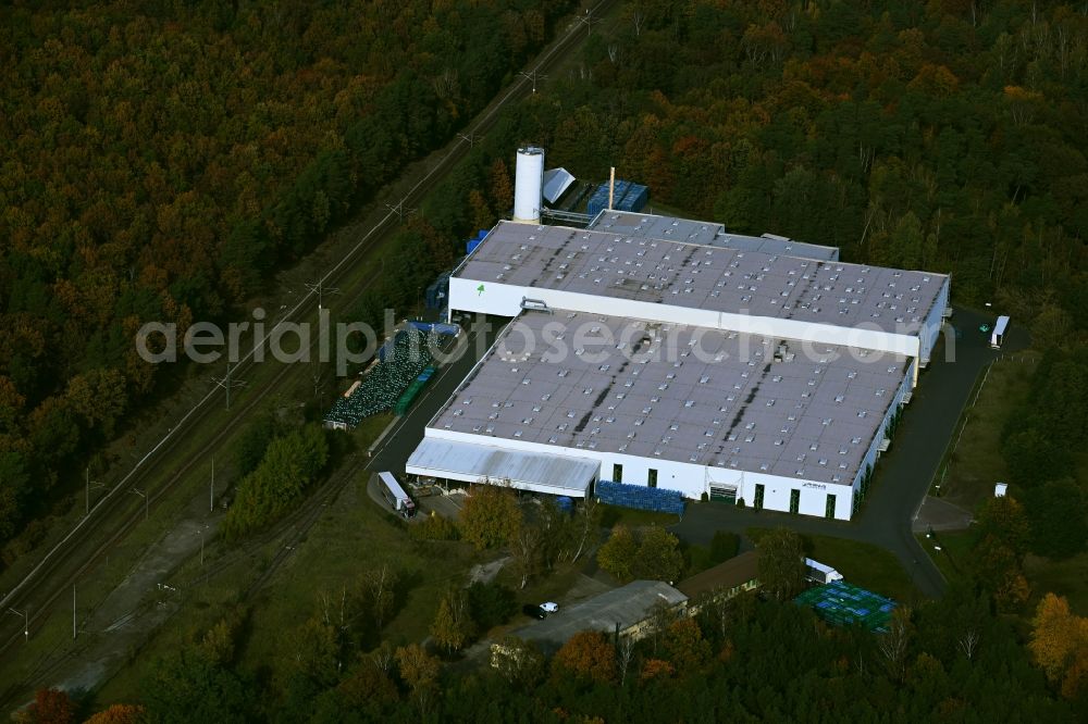 Ferch from above - Building complex and distribution center on the site of Rhenus Warehousing Solutions SE & Co. KG in Ferch in the state Brandenburg, Germany