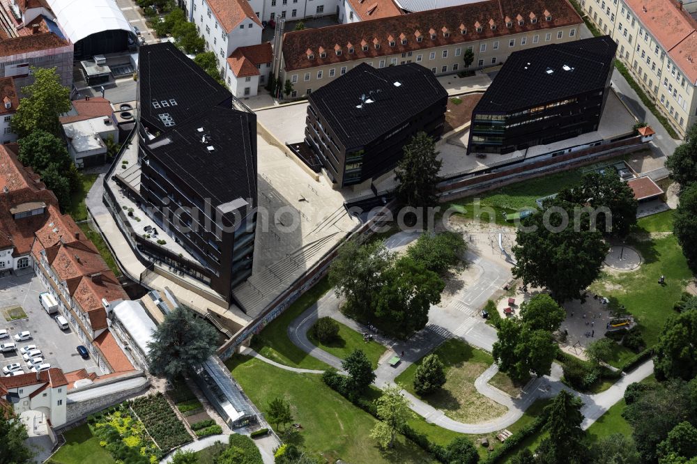 Graz from above - Building complex Pfauengarten in Graz in Steiermark, Austria