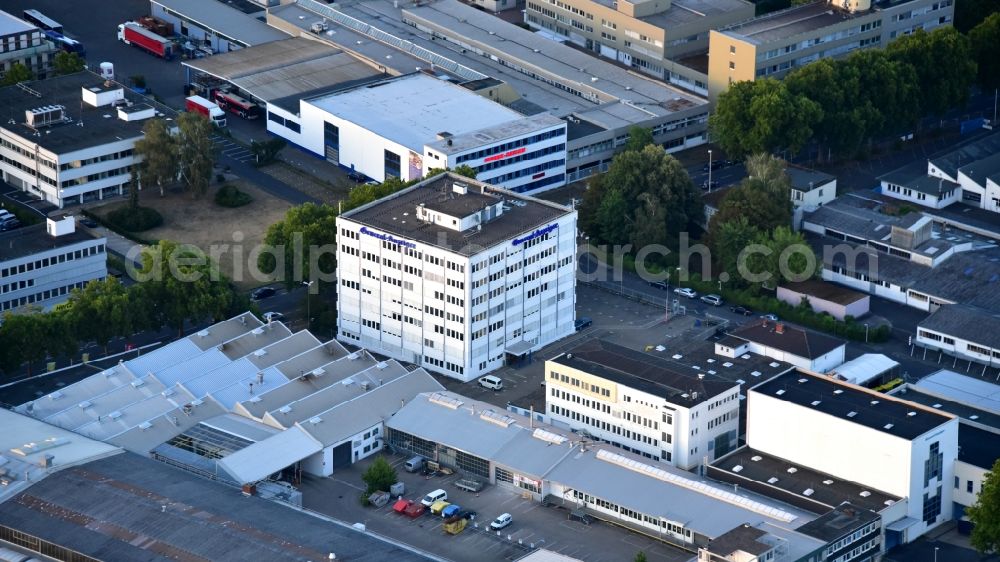 Bonn from above - Publishing house complex of the press and media house of General-Anzeiger Bonn GmbH on Justus-von-Liebig-Strasse in the district Dransdorf in Bonn in the state North Rhine-Westphalia, Germany