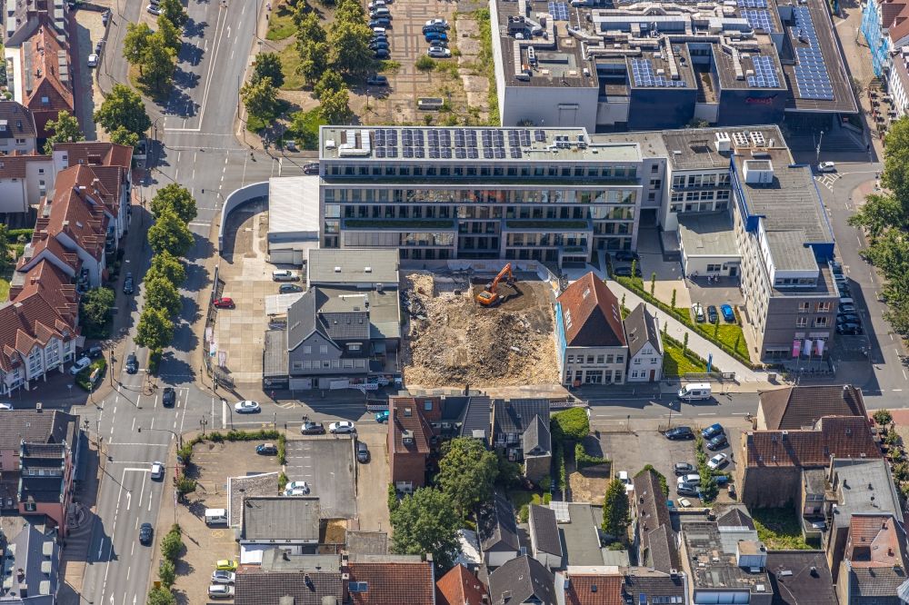Hamm from above - Publishing house complex of the press and media house of Westfaelischer Anzeiger on Gutenbergstrasse in Hamm in the state North Rhine-Westphalia, Germany