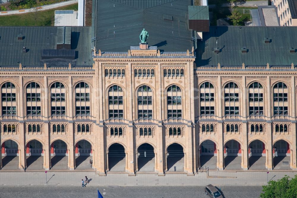 München from above - Building complex of the Government of Upper Bavaria in Munich in Bavaria