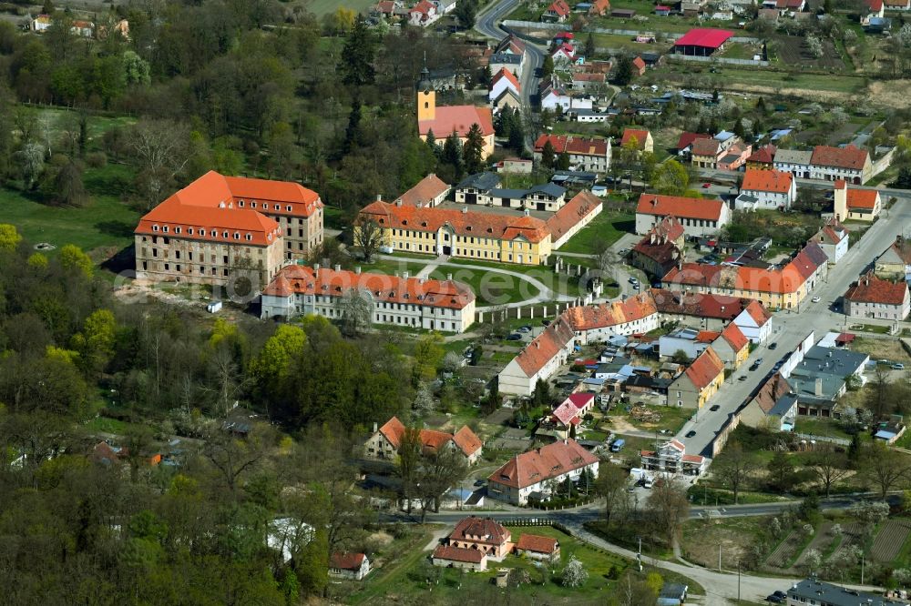 Brody - Pförten from the bird's eye view: Building complex with castle park of the Rococo castle Brody - gatekeeper in Brody - gatekeeper, Poland