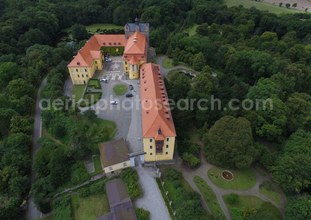 Aerial image Ballenstedt - Building complex in the park of the castle in Ballenstedt in the state Saxony-Anhalt, Germany