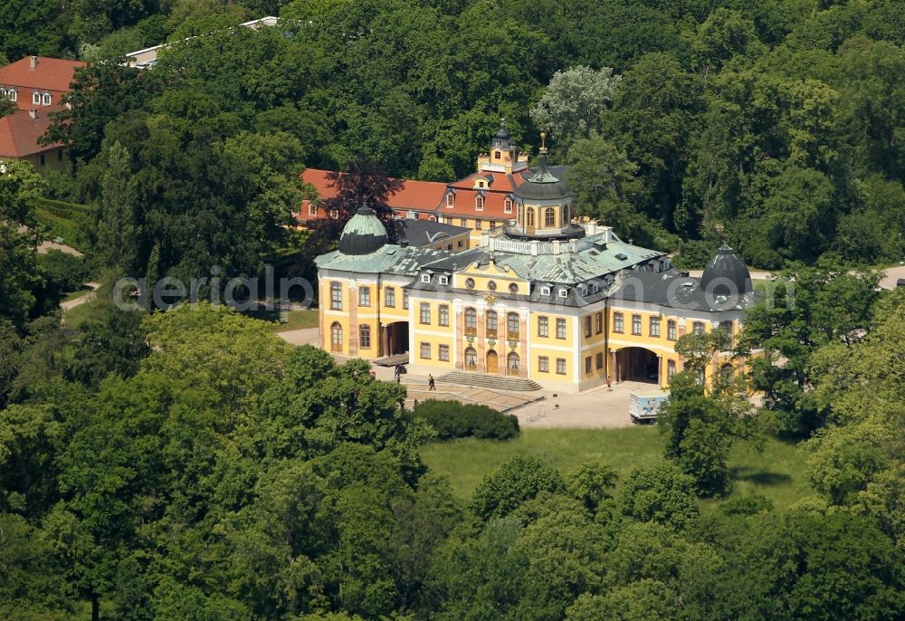 Weimar from the bird's eye view: Building complex in the park of the castle Belvedere in Weimar in the state Thuringia, Germany