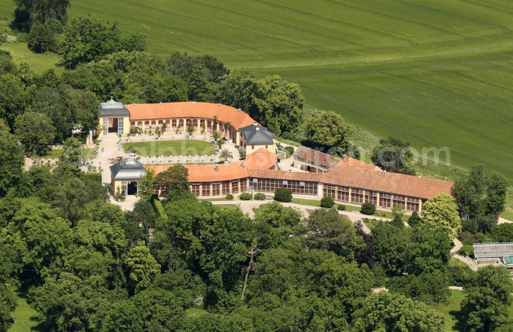 Aerial image Weimar - Building complex in the park of the castle Belvedere in Weimar in the state Thuringia, Germany