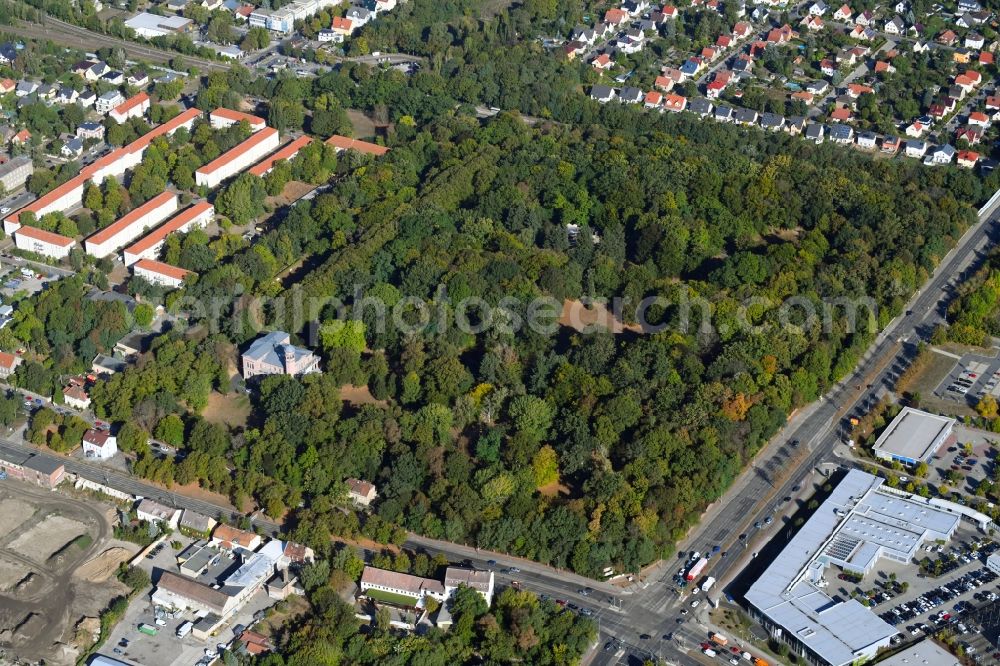 Berlin from above - Building complex in the park of the castle Biesdorf in Berlin, Germany