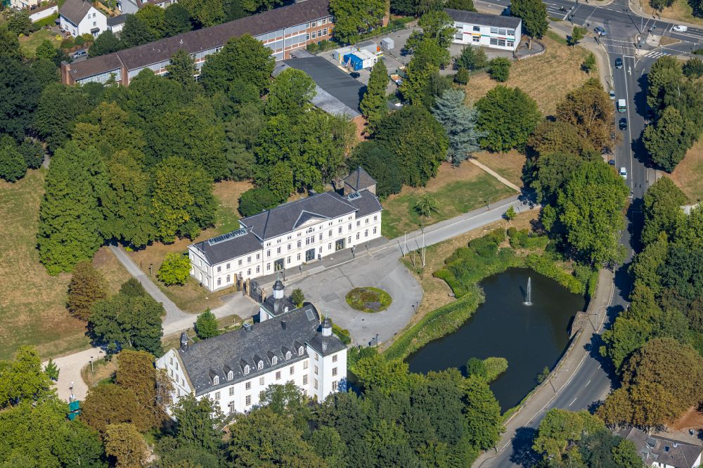 Essen from above - Building complex in the park of the castle Borbeck in Essen in the state North Rhine-Westphalia, Germany