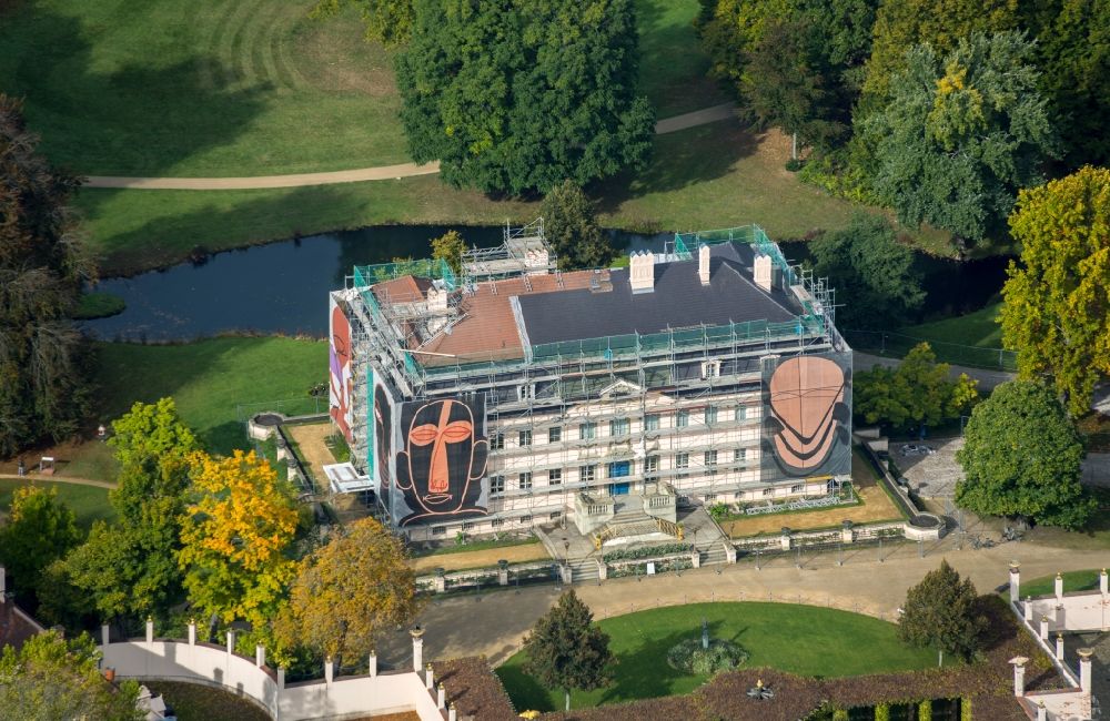 Aerial photograph Cottbus - Building complex in the park of the castle Branitz in Cottbus in the state Brandenburg, Germany