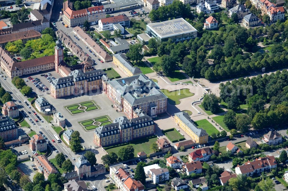 Aerial image Bruchsal - Building complex in the park of the castle Bruchsaal in Bruchsal in the state Baden-Wuerttemberg