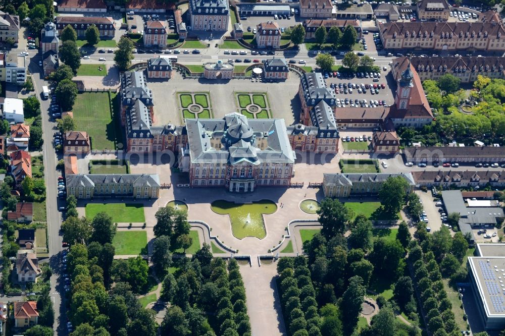 Aerial photograph Bruchsal - Building complex in the park of the castle Bruchsaal in Bruchsal in the state Baden-Wuerttemberg