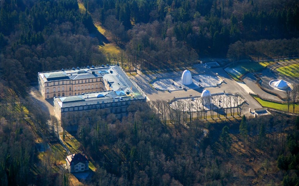 Aerial photograph Chiemsee - Building complex in the park of the castle Herrenchiemsee in Chiemsee in the state Bavaria