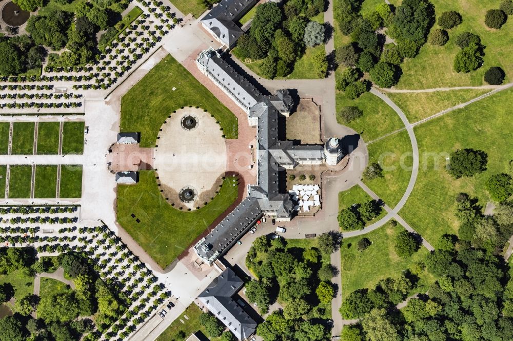 Karlsruhe from the bird's eye view: Building complex in the park of the castle Karlsruhe in Karlsruhe in the state Baden-Wurttemberg, Germany