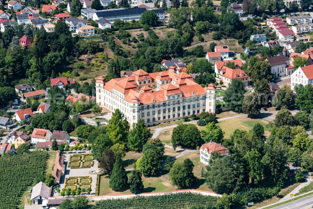 Aerial image Tettnang - Building complex in the park of the castle Neues Schloss Tettnang in Tettnang in the state Baden-Wurttemberg, Germany