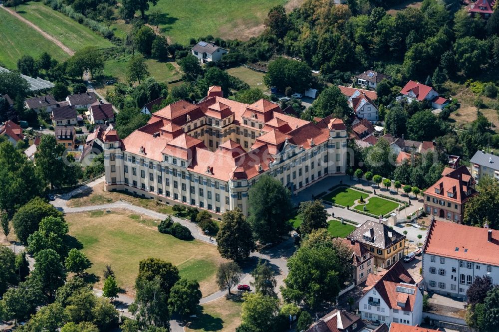 Tettnang from the bird's eye view: Building complex in the park of the castle Neues Schloss Tettnang in Tettnang in the state Baden-Wurttemberg, Germany