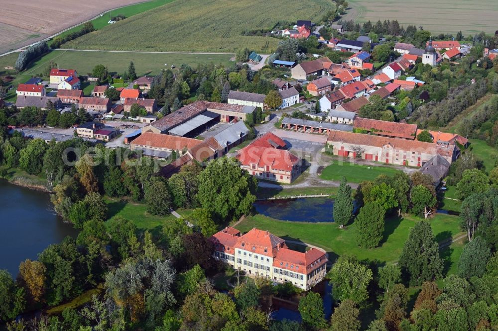 Seggerde from above - Building complex in the park of the castle in Seggerde in the state Saxony-Anhalt, Germany