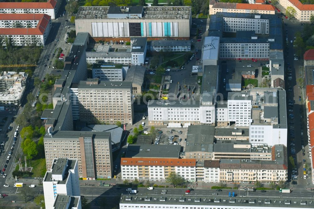 Aerial photograph Berlin - Building complex of the Memorial of the former Stasi Ministry for State Security of the GDR in the Ruschestrasse in Berlin Lichtenberg