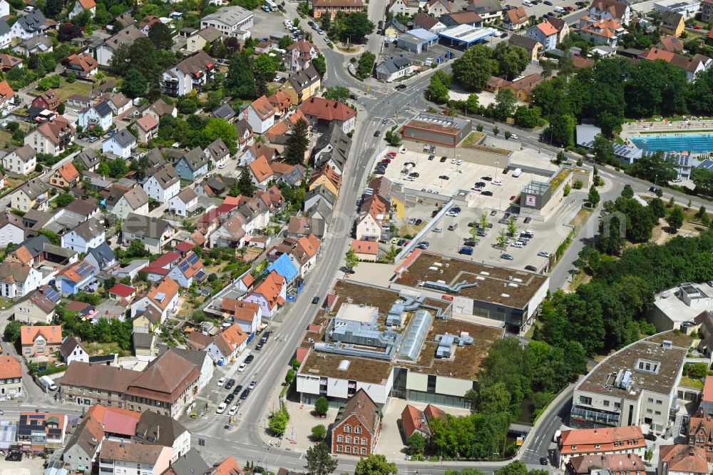 Roth from the bird's eye view: Store of the Supermarket Kaufland Roth in Roth in the state Bavaria, Germany