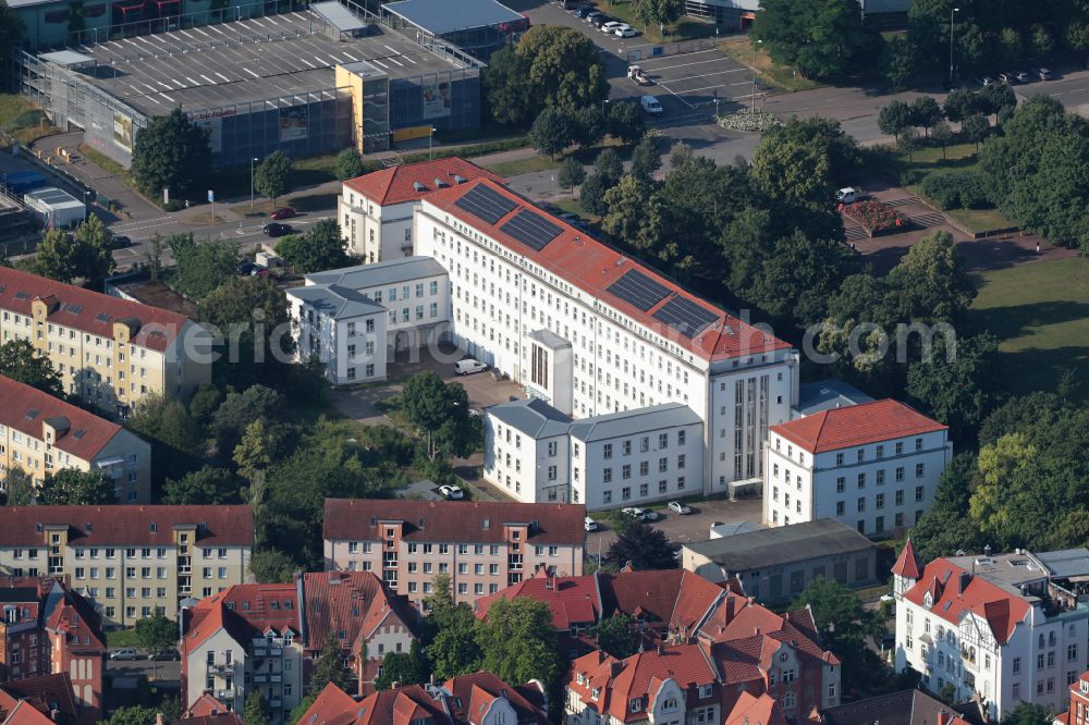 Aerial image Erfurt - Building complex of the Ministry Thueringer Ministerium fuer Umwelt, Energie and Naturschutz on Beethovenstrasse in the district Loebervorstadt in Erfurt in the state Thuringia, Germany