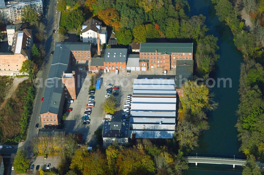 Aerial image Cottbus - Building complex of the education and training center of bbw Akademie fuer Betriebswirtschaftliche Weiterbildung GmbH on Ostrower Damm in Cottbus in the state Brandenburg, Germany