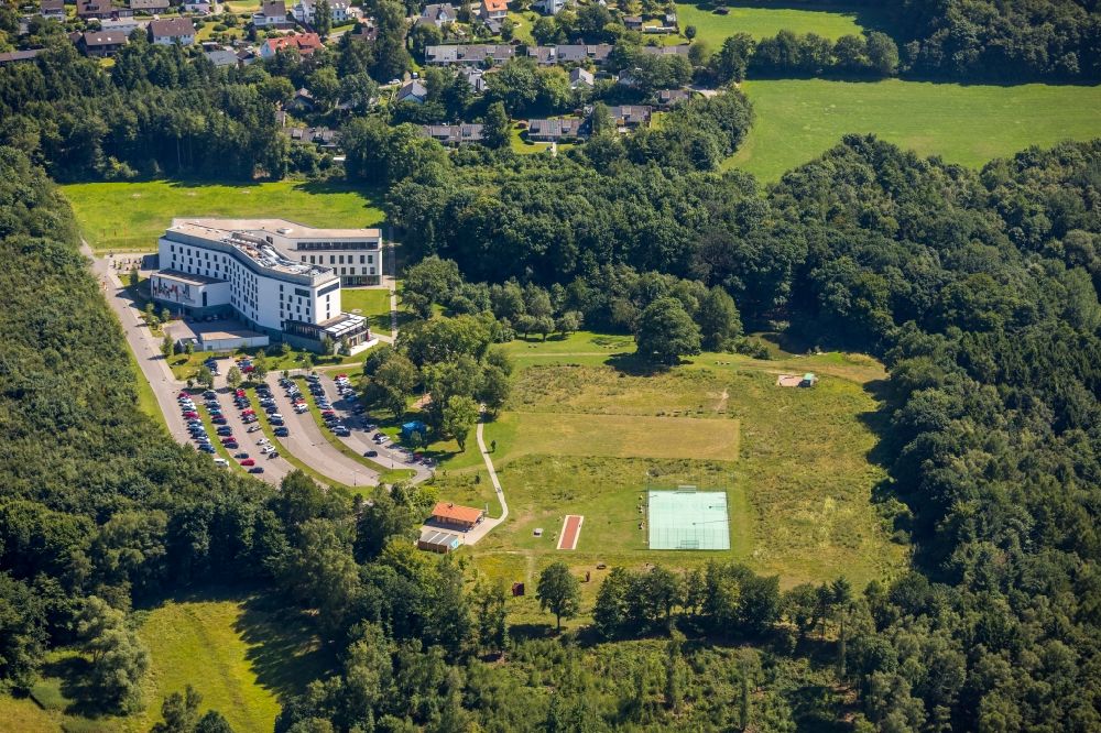 Aerial image Sprockhövel - Building complex of the education and training center IG-Metall-Bildungszentrum on Otto-Brenner-Strasse in the district Bossel in Sprockhoevel in the state North Rhine-Westphalia, Germany