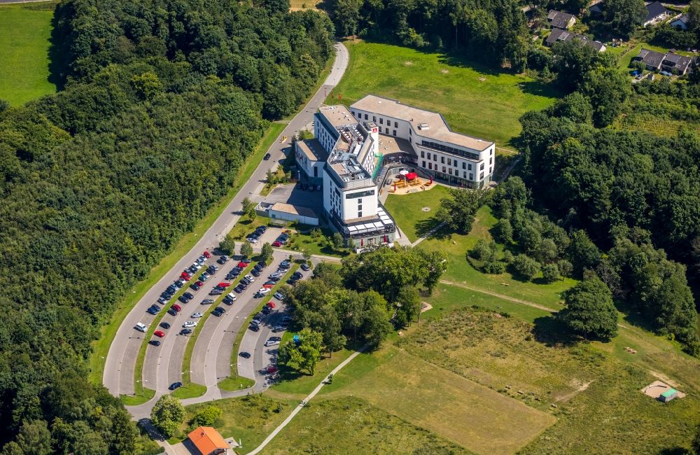Aerial photograph Sprockhövel - Building complex of the education and training center IG-Metall-Bildungszentrum on Otto-Brenner-Strasse in the district Bossel in Sprockhoevel in the state North Rhine-Westphalia, Germany