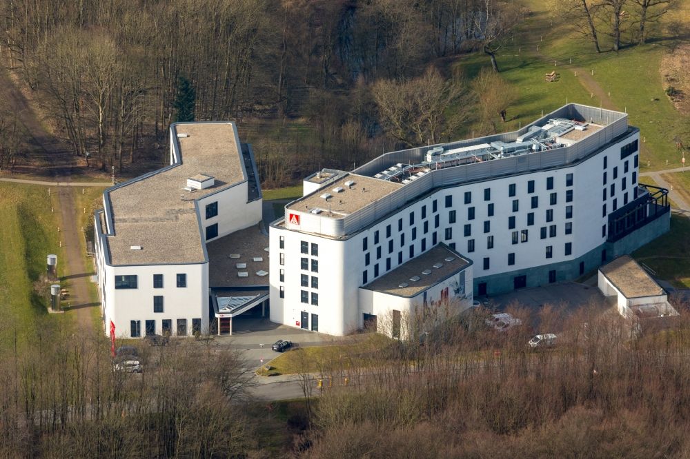 Aerial photograph Sprockhövel - Building complex of the education and training center IG-Metall-Bildungszentrum on Otto-Brenner-Strasse in the district Bossel in Sprockhoevel in the state North Rhine-Westphalia, Germany