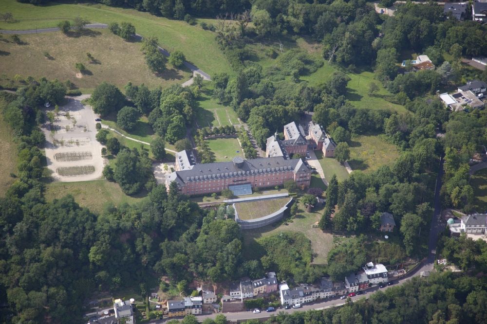Trier from the bird's eye view: Building complex of the education and training center Robert- Schumann- Haus in Trier in the state Rhineland-Palatinate, Germany. Meeting place of the Catholic diocese of Trier, former catholic academie Trier