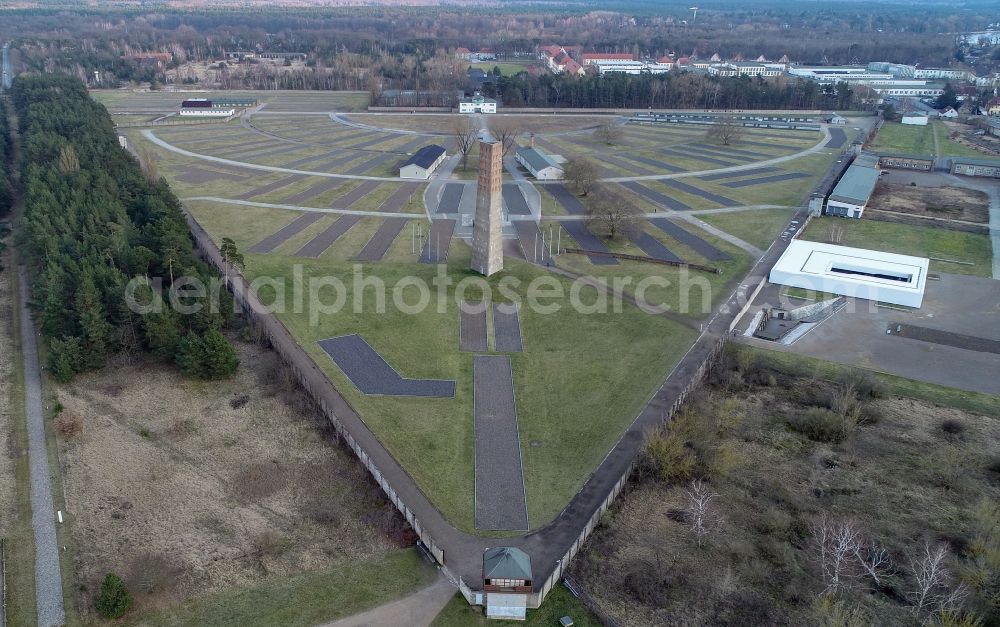 Oranienburg from the bird's eye view: Memorial Sachsenhausen - Oranienburg in Brandenburg