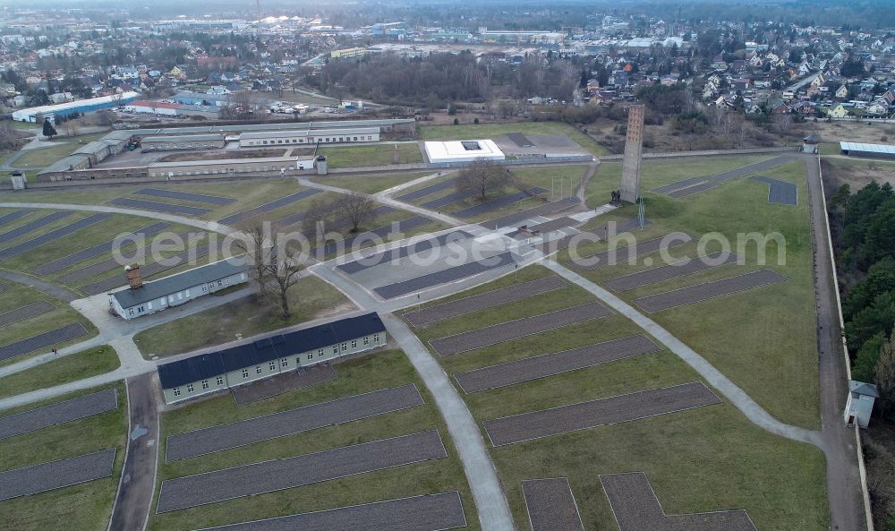 Oranienburg from above - Memorial Sachsenhausen - Oranienburg in Brandenburg