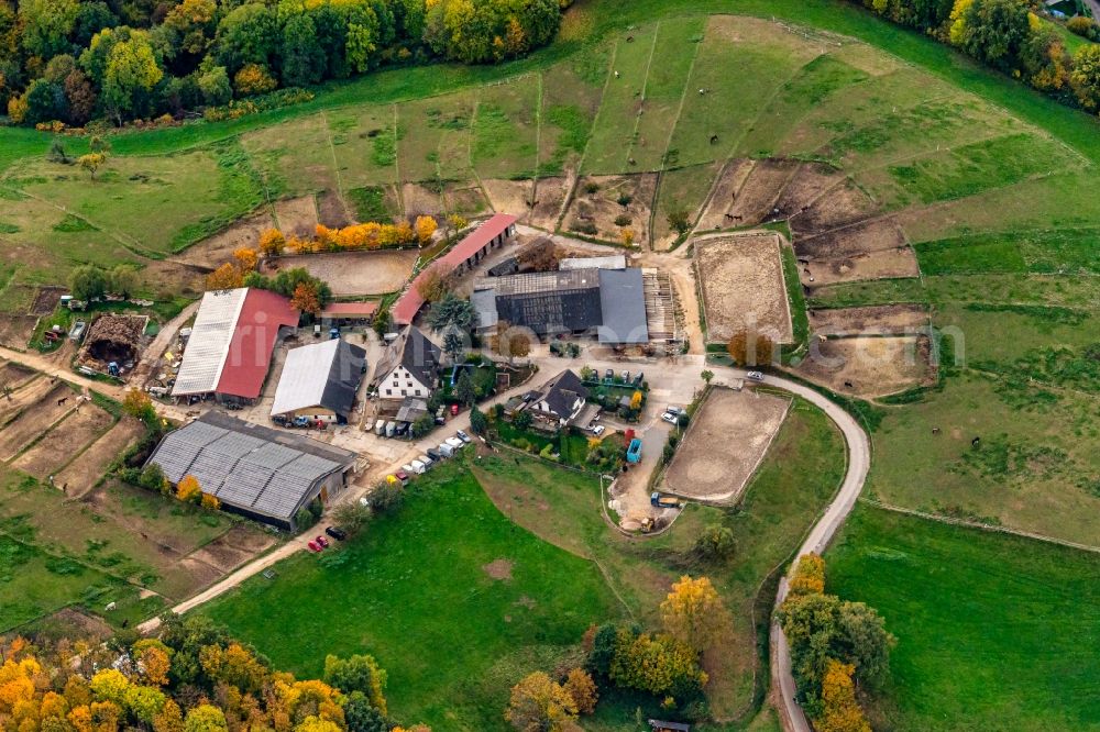 Au from above - Homestead of a farm in Au in the state Baden-Wuerttemberg, Germany