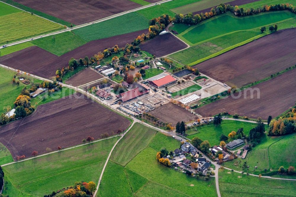 Aerial photograph Stegen - Homestead of a farm Baldenwegerhof in Stegen in the state Baden-Wuerttemberg, Germany
