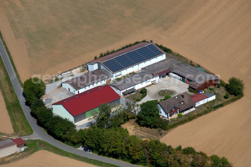 Aerial image Theilheim - Homestead of a farm at Duempfelstrasse in Theilheim in the state Bavaria, Germany