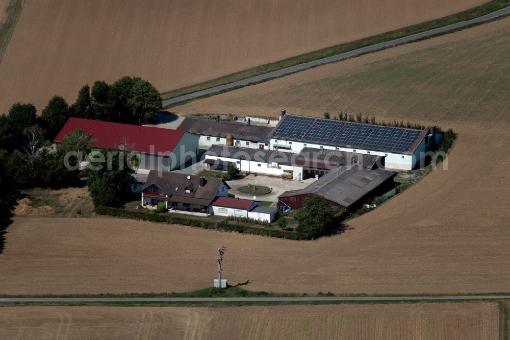 Aerial photograph Theilheim - Homestead of a farm at Duempfelstrasse in Theilheim in the state Bavaria, Germany