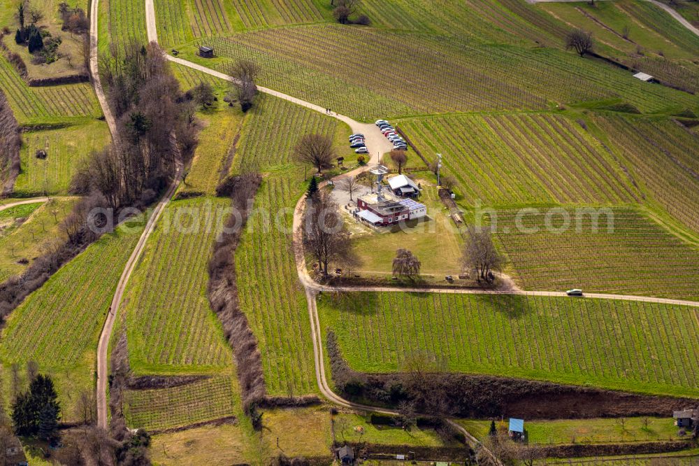 Aerial photograph Ettenheim - Homestead and farm outbuildings on the edge of agricultural fields in Ettenheim in the state Baden-Wuerttemberg, Germany