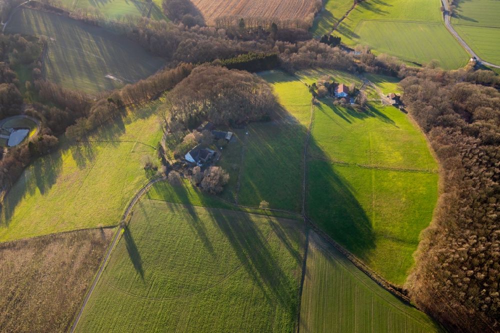 Aerial photograph Gevelsberg - Homestead of a farm on Hof Struenkede in the district Heck in Gevelsberg in the state North Rhine-Westphalia, Germany