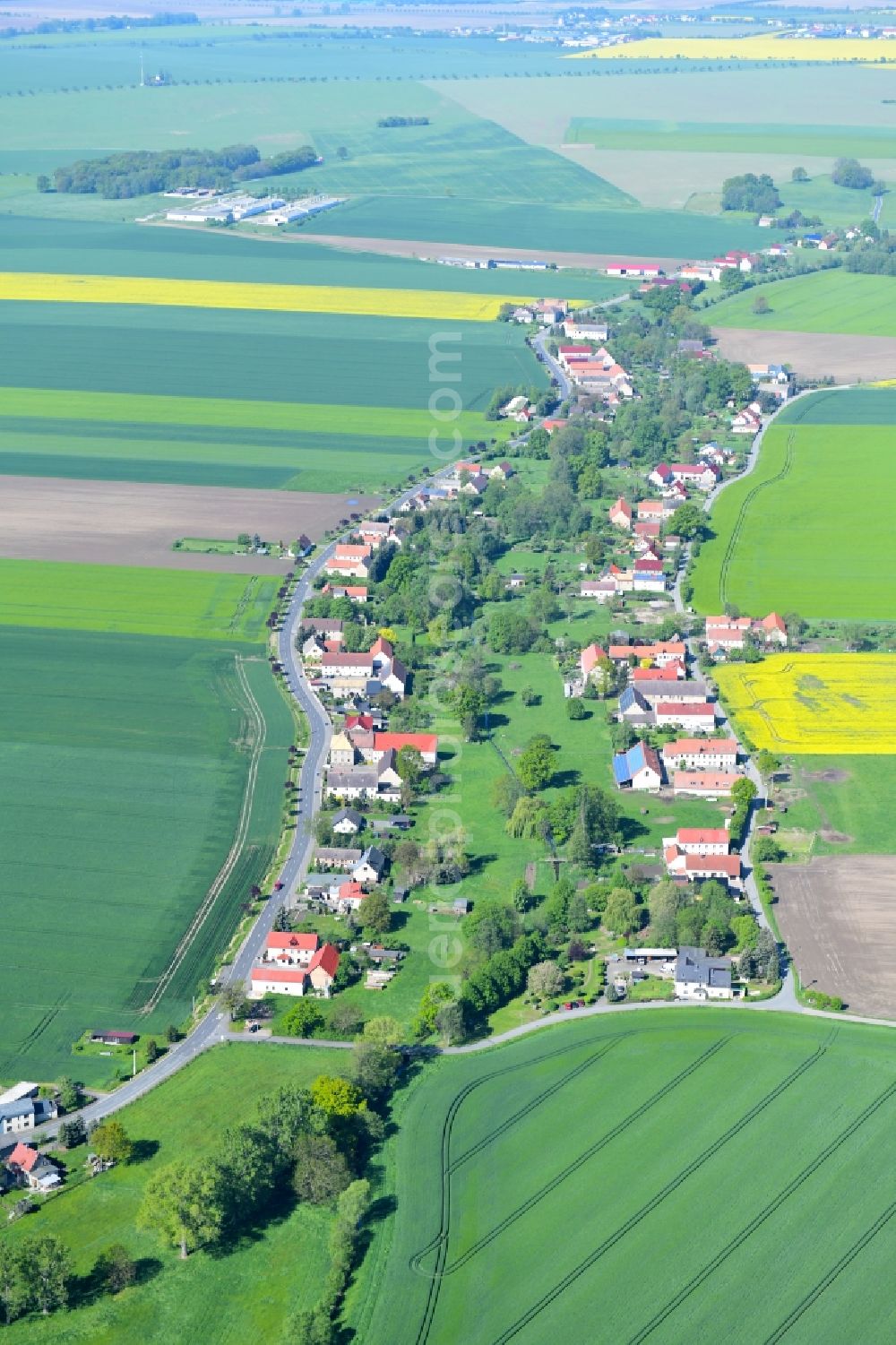 Aerial image Lampertswalde - Homestead of a farm in Lampertswalde in the state Saxony, Germany
