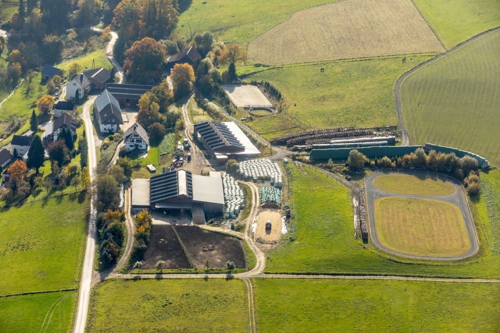 Aerial photograph Meschede - Homestead of a farm on Mosebolle in Meschede in the state North Rhine-Westphalia, Germany