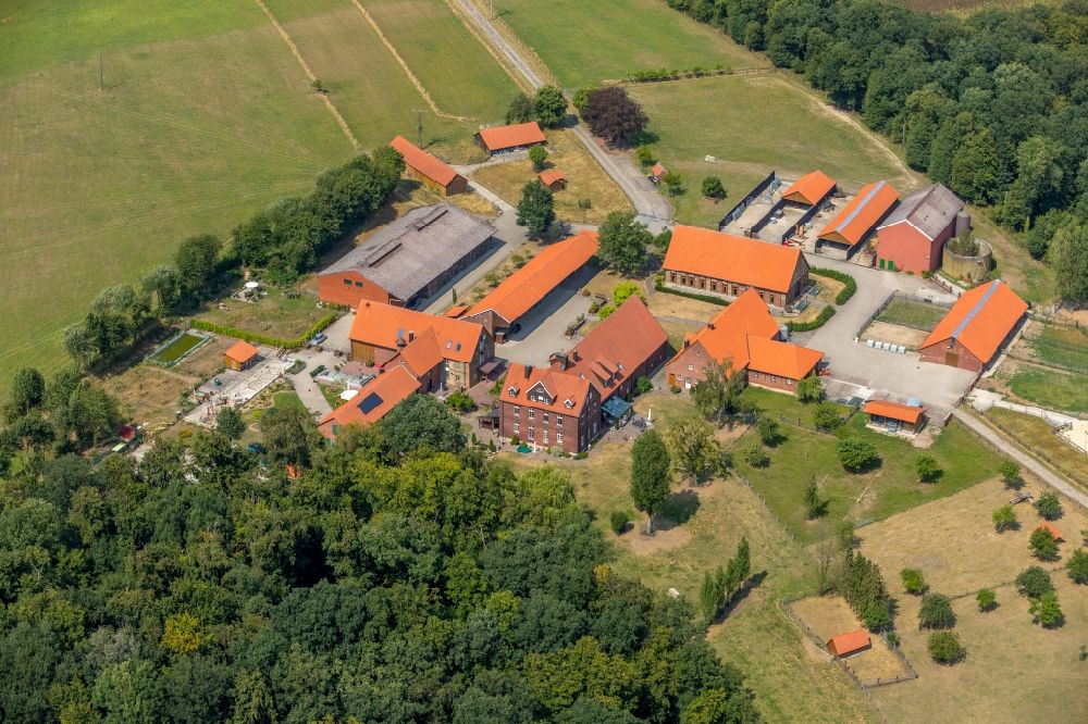 Aerial image Everswinkel - Homestead of a farm and die Imkerei Koenig in Everswinkel in the state North Rhine-Westphalia, Germany