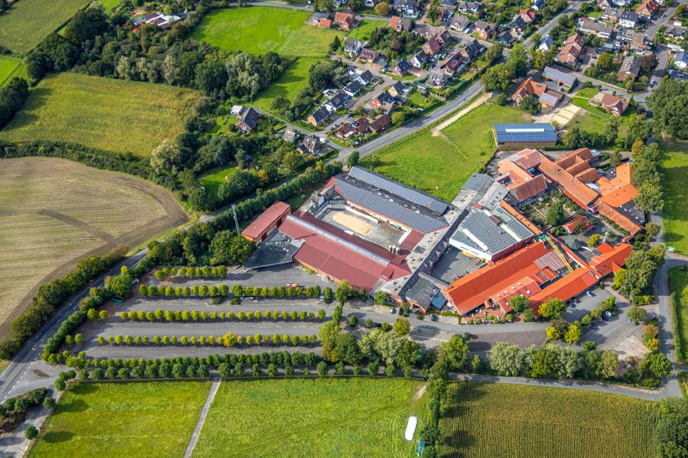 Aerial image Haltern am See - Homestead farm Prickingshof in Haltern am See in the state of North Rhine-Westphalia