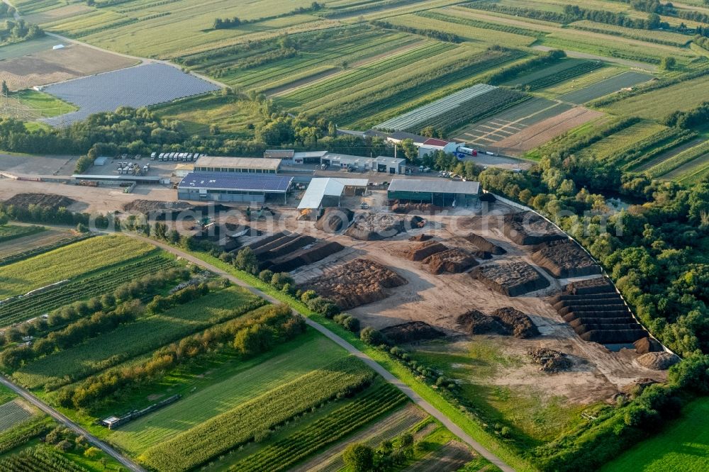 Appenweier from the bird's eye view: Recycling of OCO H. Weber GmbH & Co. KG in Appenweier in the state Baden-Wurttemberg, Germany