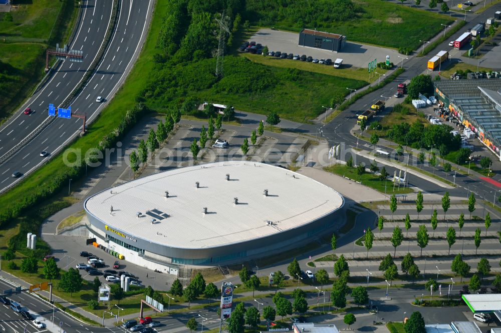 Coburg from the bird's eye view: Event and music-concert grounds of the Arena HUK-COBURG arena on street Oudenaarder Strasse in the district Unterlauter in Coburg in the state Bavaria, Germany