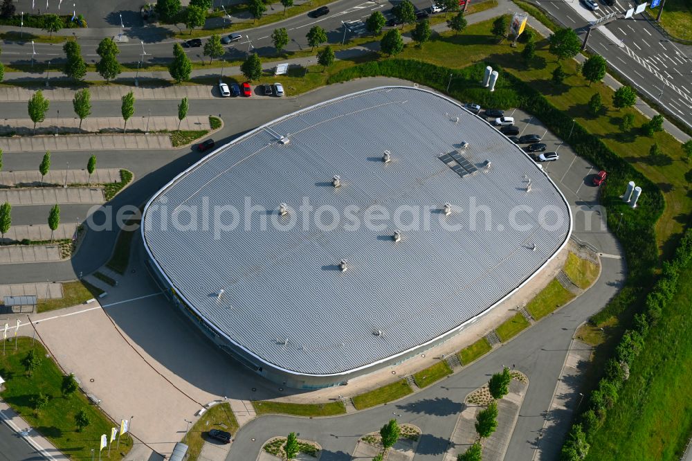 Aerial photograph Coburg - Event and music-concert grounds of the Arena HUK-COBURG arena on street Oudenaarder Strasse in the district Unterlauter in Coburg in the state Bavaria, Germany