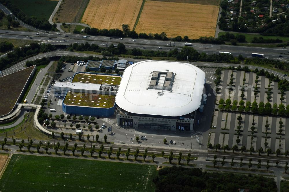 Aerial photograph Mannheim - Event and music-concert grounds of the Arena SAP Arena in Mannheim in the state Baden-Wurttemberg, Germany
