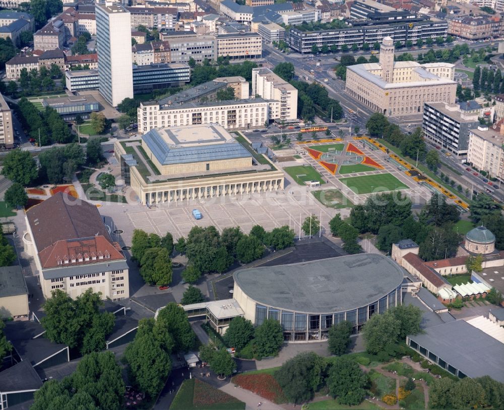 Karlsruhe from above - Event and music-concert grounds of the Arena Stadthalle in the district Suedweststadt in Karlsruhe in the state Baden-Wuerttemberg, Germany
