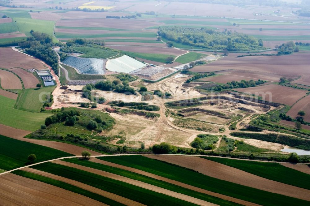 Aerial photograph Schaffhouse-prés-Seltz - Site of heaped landfill in Schaffhouse-pres-Seltz in Grand Est, France