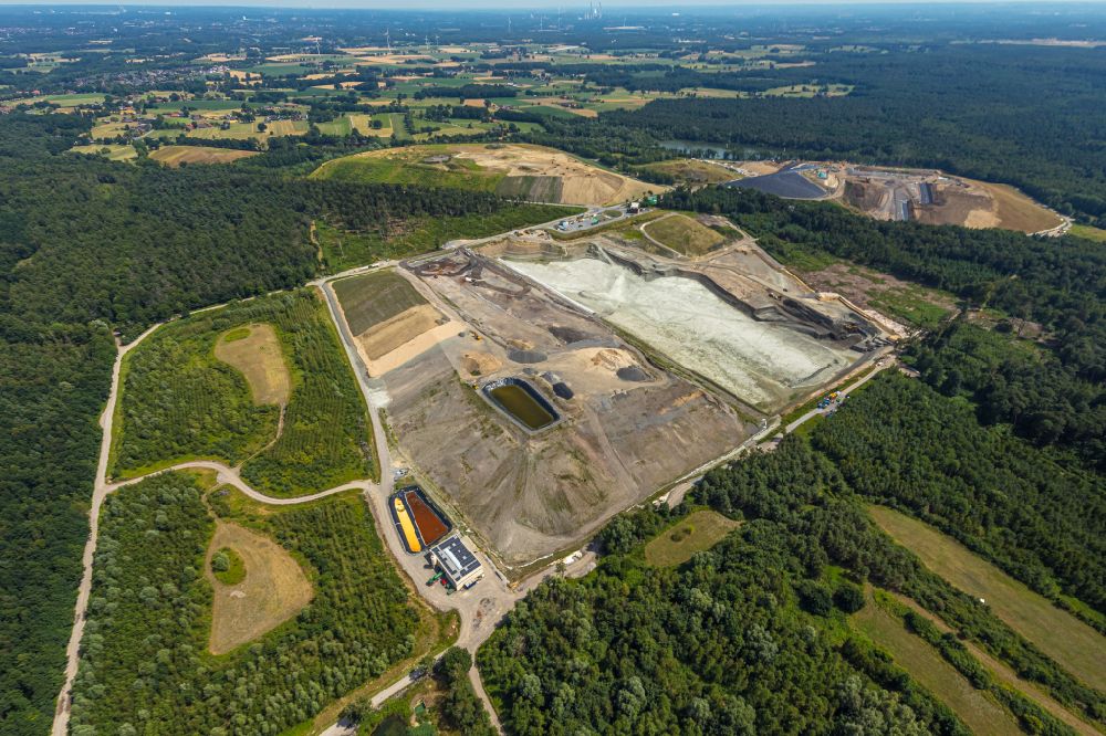 Aerial image Schermbeck - Site of heaped landfill of Unternehmensverbund Nottenkaemper in Schermbeck in the state North Rhine-Westphalia, Germany