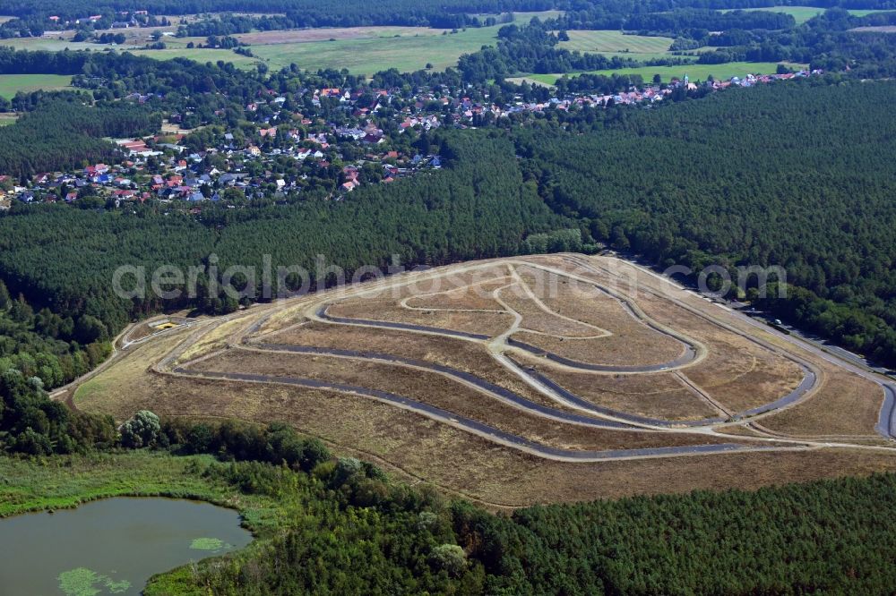 Aerial photograph Wernsdorf - Site of heaped landfill in Wernsdorf in the state Brandenburg