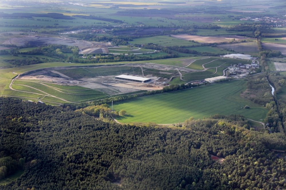 Aerial image Zossen - Site of heaped landfill in Zossen in the state Brandenburg