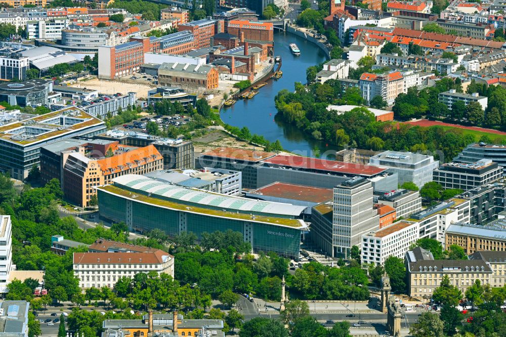 Aerial photograph Berlin - Extension - new building - construction site on the trading grounds of Daimler AG on Gutenbergstrasse destrict Charlottenburg in Berlin, Germany
